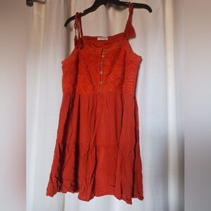 Orange Sleeveless Dress